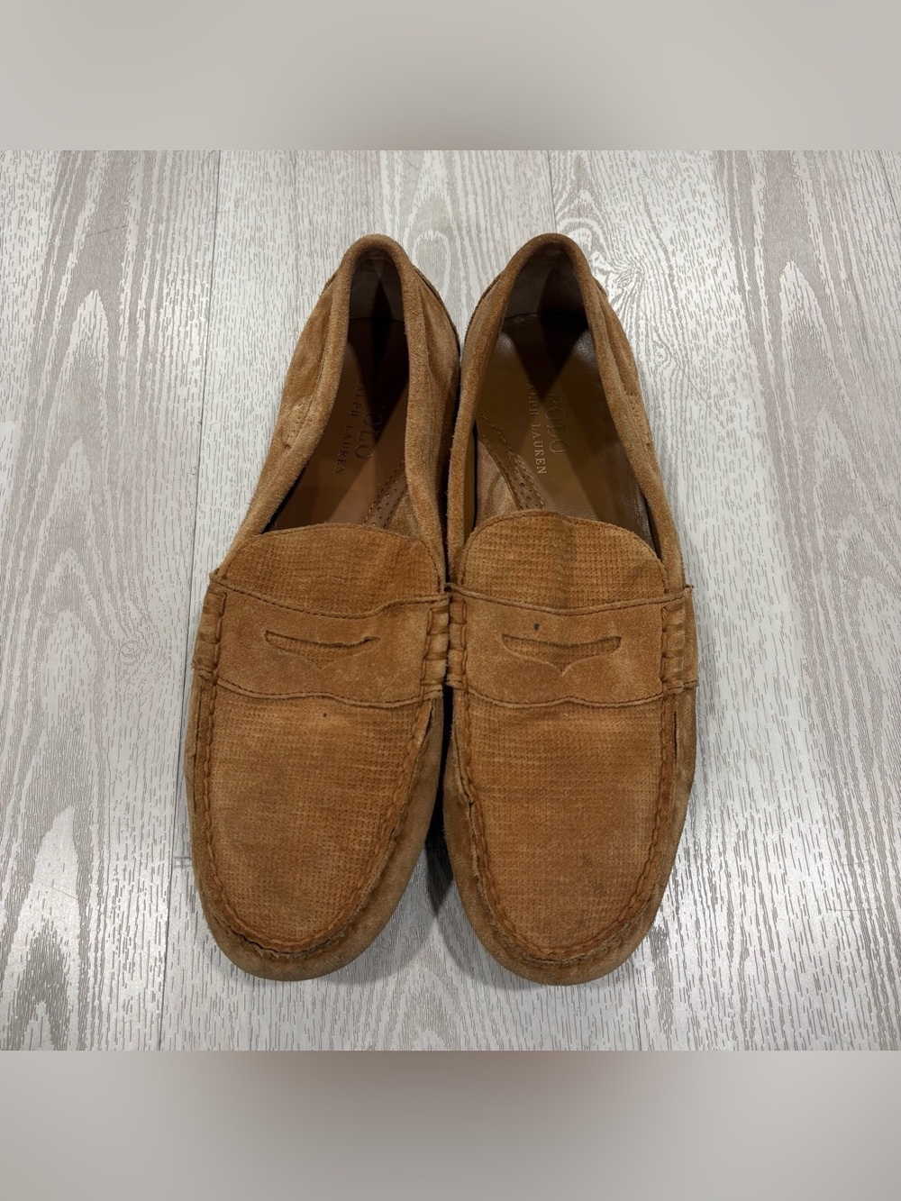 Polo Ralph Lauren Men's Brown Suede Slip-On Loafers Size 10.5